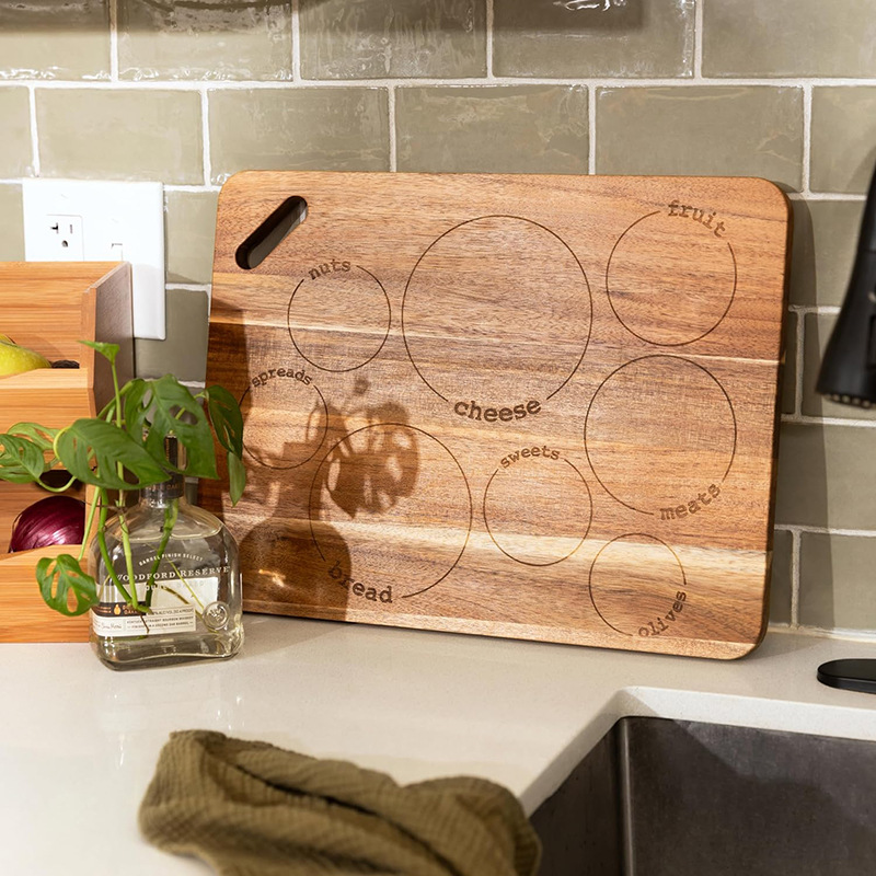 Tabla de corte de madera multifuncional tabla de corte de verduras doméstica tabla de escritorio snack bandeja de jamón servicio de restaurante bandeja de madera