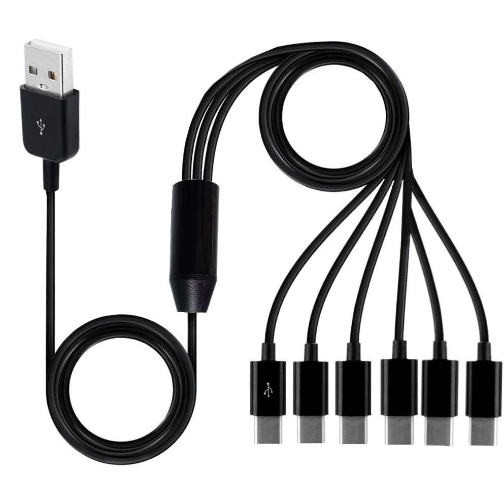 USB-кабель для зарядки от одного до шести зарядный кабель от одного до шести с шестью интерфейсами tpye-C зарядный кабель для передачи данных USB-кабель для зарядки