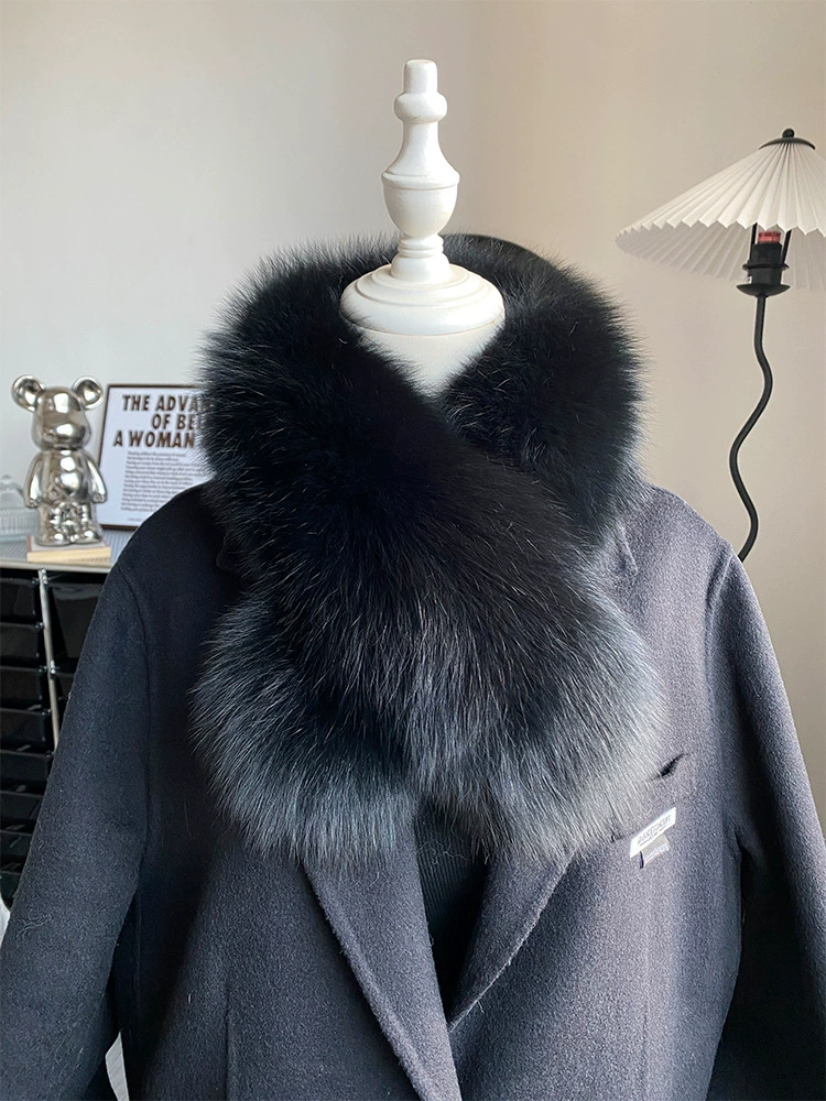 Winter scarf, keep warm double-sided collar, Korean style, genuine leather