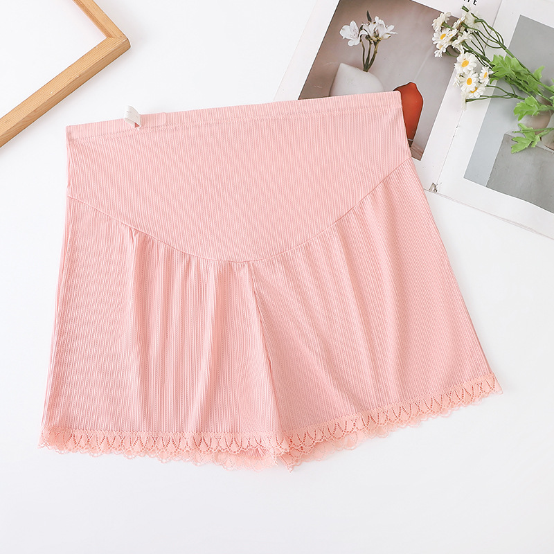 Pantalones de embarazo de verano ultra delgados leggings de hielo sueltos pantalones cortos de verano ajustables