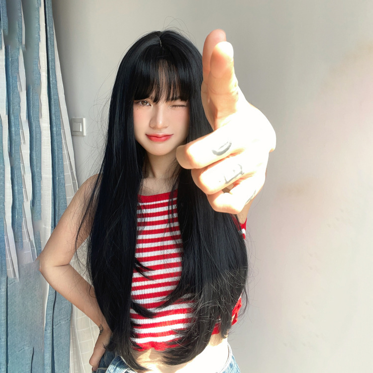 [Long Straight Hair Natural] Natural and Gentle Style Stage Wig Wholesale Stage Performance Wig