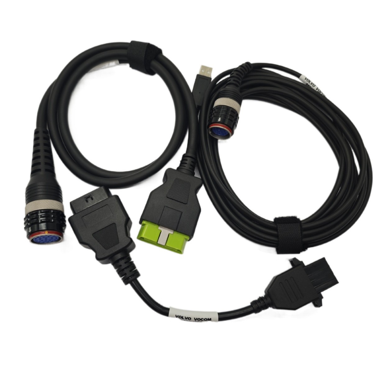 3条 沃尔检测仪连接线OBD Cable for Volvo 88890304 Vocom测试线