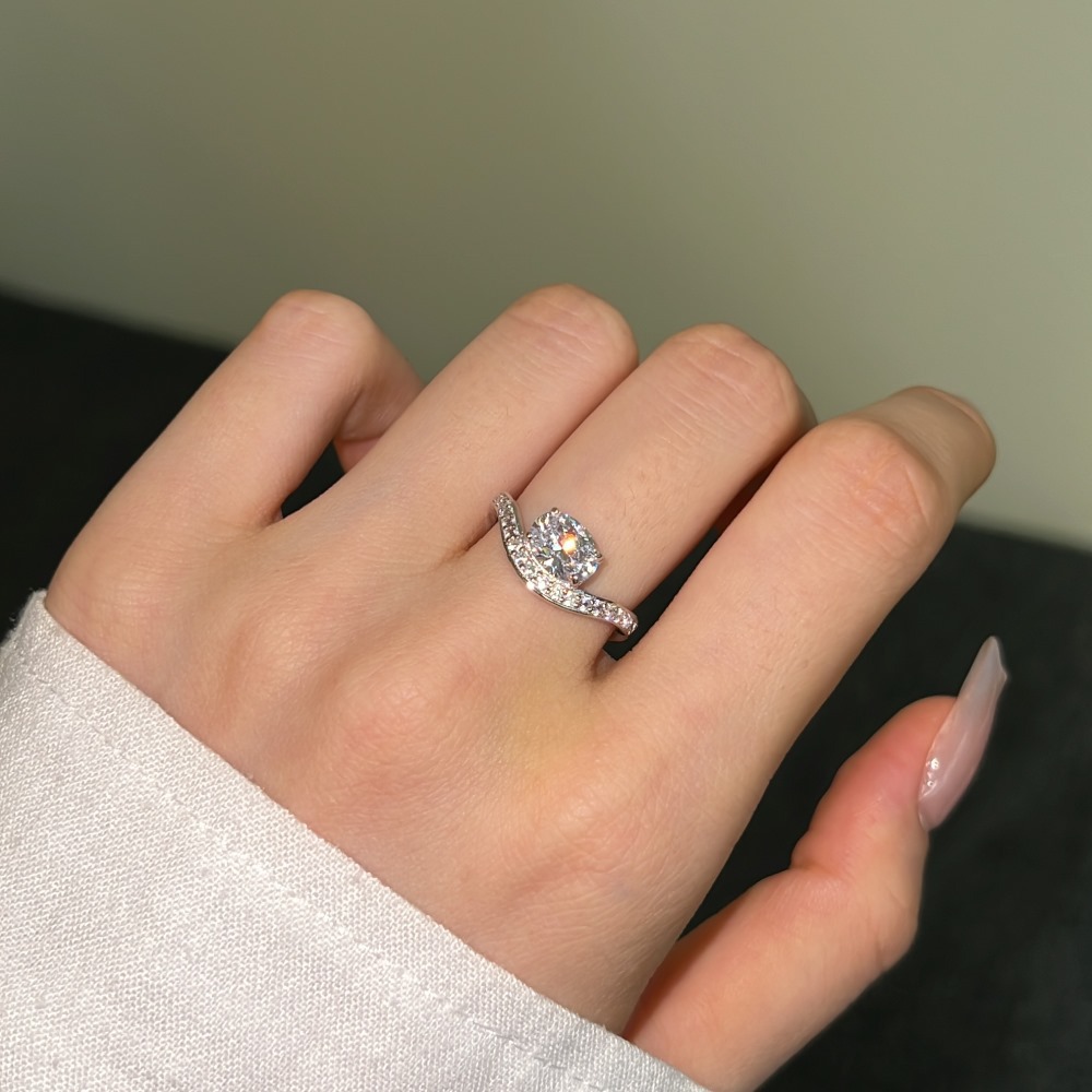 2g Weight Zircon Inlay Material Rings Classification 5, 9 Ring Size Holiday, Daily Occasion 925 Sterling Silver Material Geometric Pattern 2025 Spring and Summer Season Women's Gender Elegant, Simple Style Style 925 Sterling Silver Zircon Geometric Rings 925 Sterling Silver Rings 21