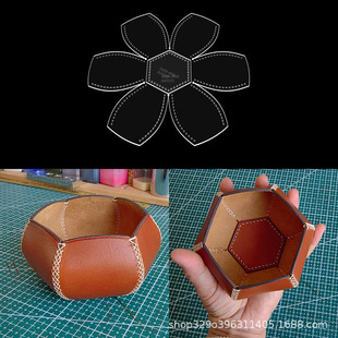 Handmade Leather Goods DIY Laser Cutting Kraft Paper Acrylic Tray Storage Tray Pattern Drawing Grids Paper Pattern Template