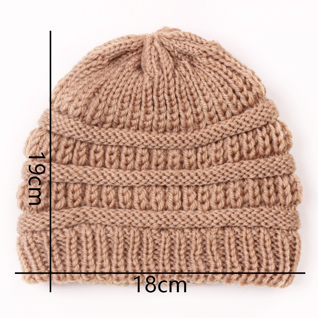 84g Weight knit, Knitted Fabric Fabric Type Wool Cap Hats Type Children Unisex Unisex Fashion Stripe Candy Folds Wool Cap
