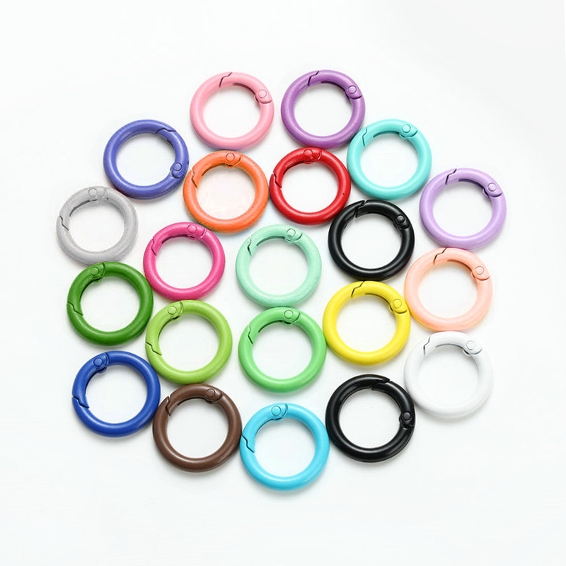 23mm Colorful Painted Spring Clasp Key Ring, Carabiner Mountaineering Water Bottle Hook, DIY Accessory Bag Clip