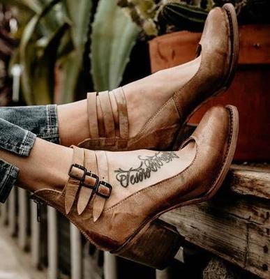 Black Chunky Heeled Boots
