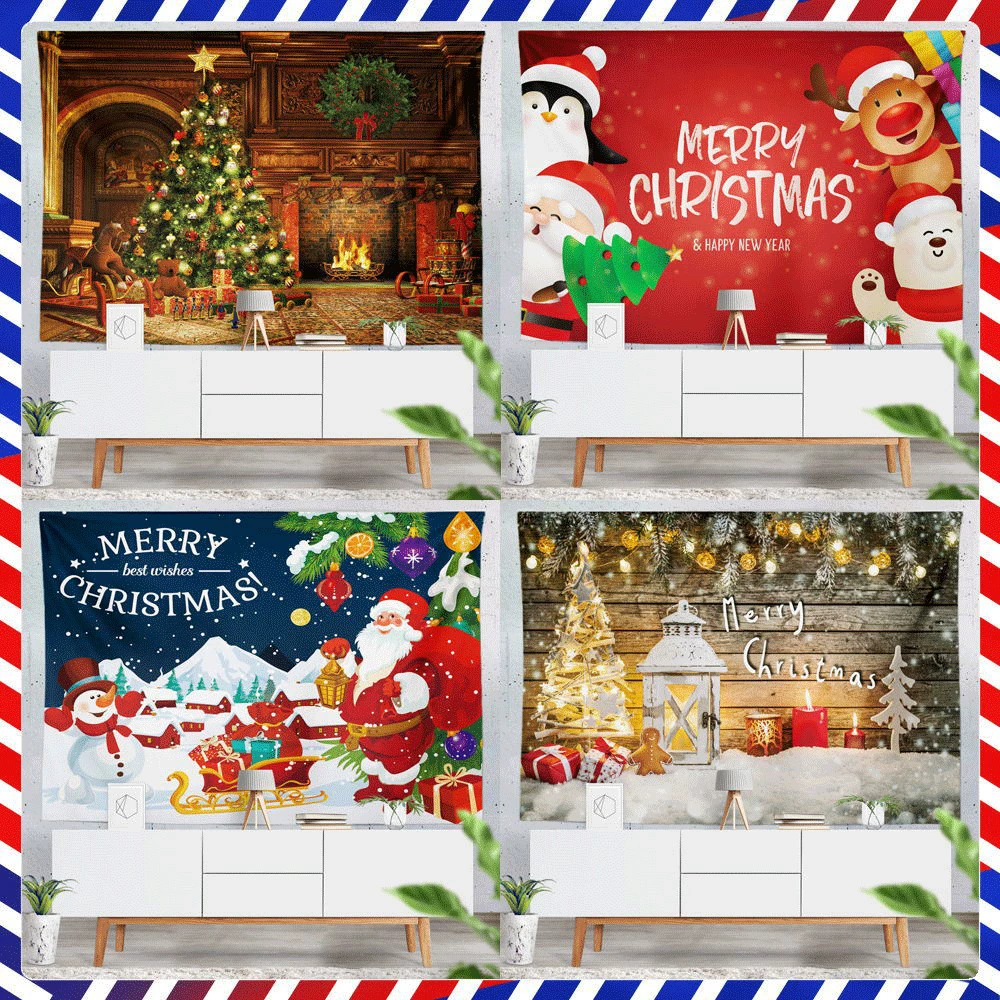 Трансграничный Рождественский праздник гобелен украшение стены комнаты фон ткань фабрика оптом висит ткань живопись