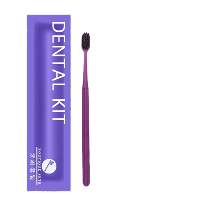 Disposable soft toothbrush for hotel, toothpaste for home use, set