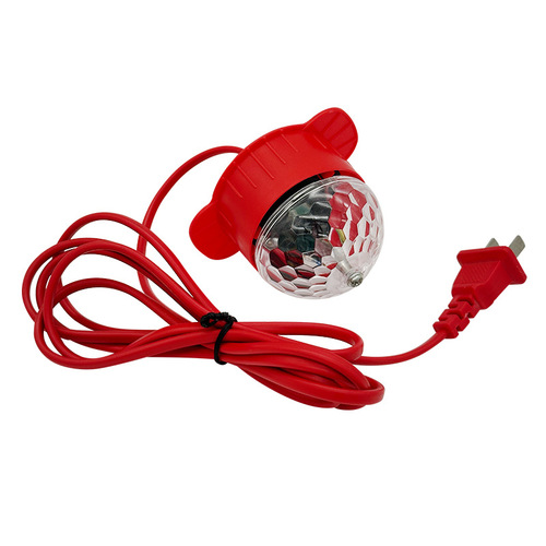 LED旋转灯笼彩灯插电2米e27螺口春节新年阳台灯笼伴侣内置灯泡