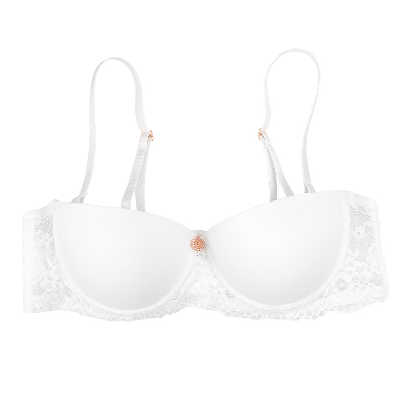 Transfronterizos europeos y estadounidenses sexy encaje borde suave ropa interior pequeña cocinada con anillo de acero anti-caída cómodo sujetador transpirable mujer