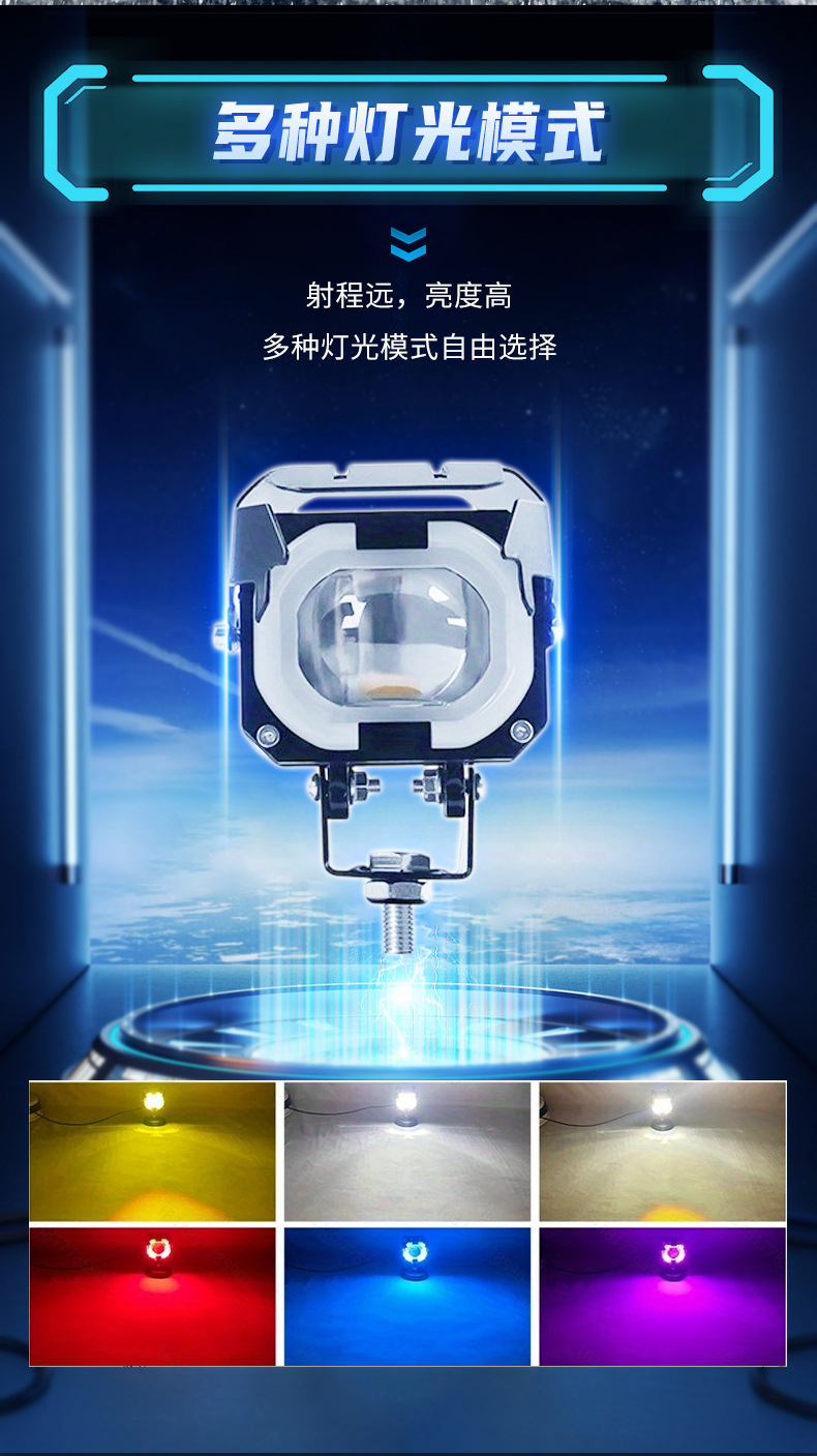 Motorcycle Headlight LED High Beam Waterproof
