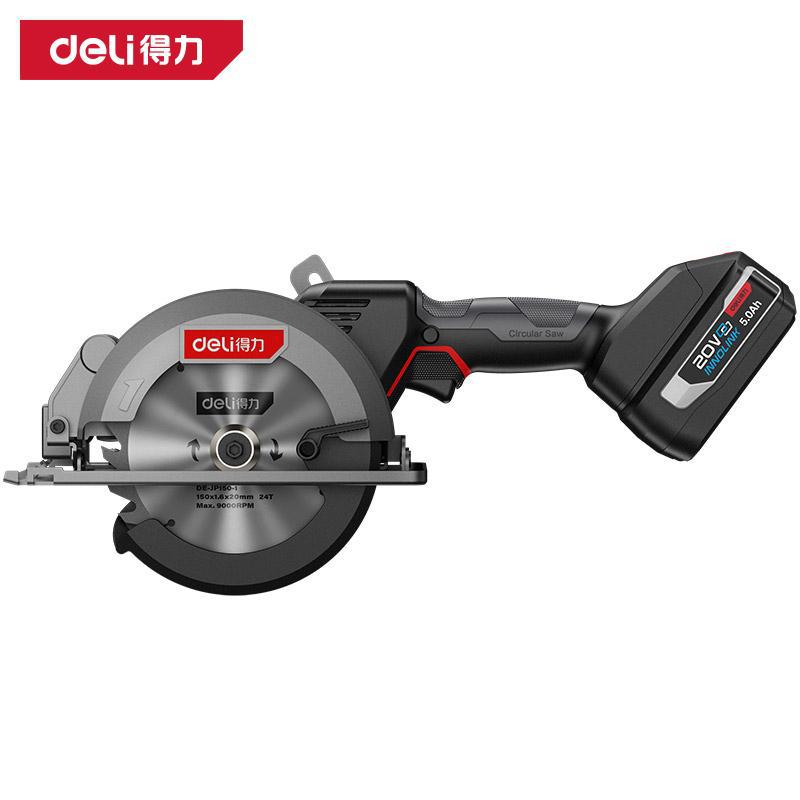 得力电动工具150mm锂电大功率无刷电机20v电圆锯/圆锯台DCL577
