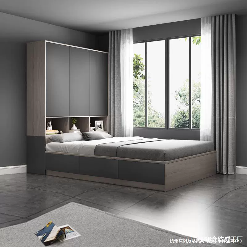 Современная простая татами-кровать 1,35 с шкафом-кроватью со встроенным хранилищем 1,2 односпальная кровать 1.5m двуспальная кровать