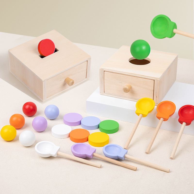 Educación temprana para niños 7 colores Moneda cajón cajón de color emparejado Juguetes de infantes al por mayor