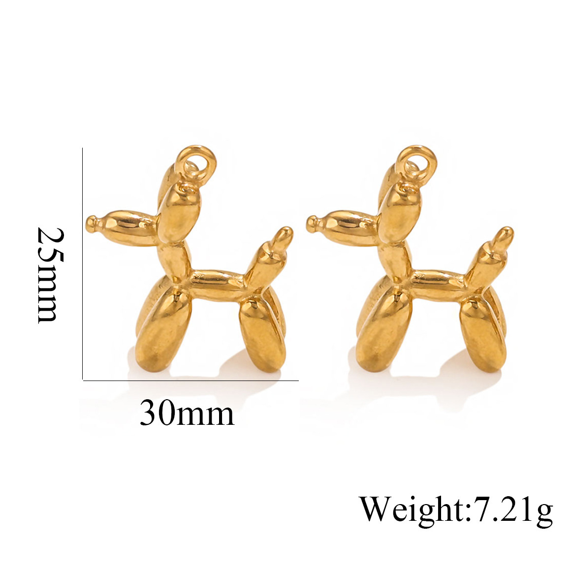 강아지 골드 30*25mm