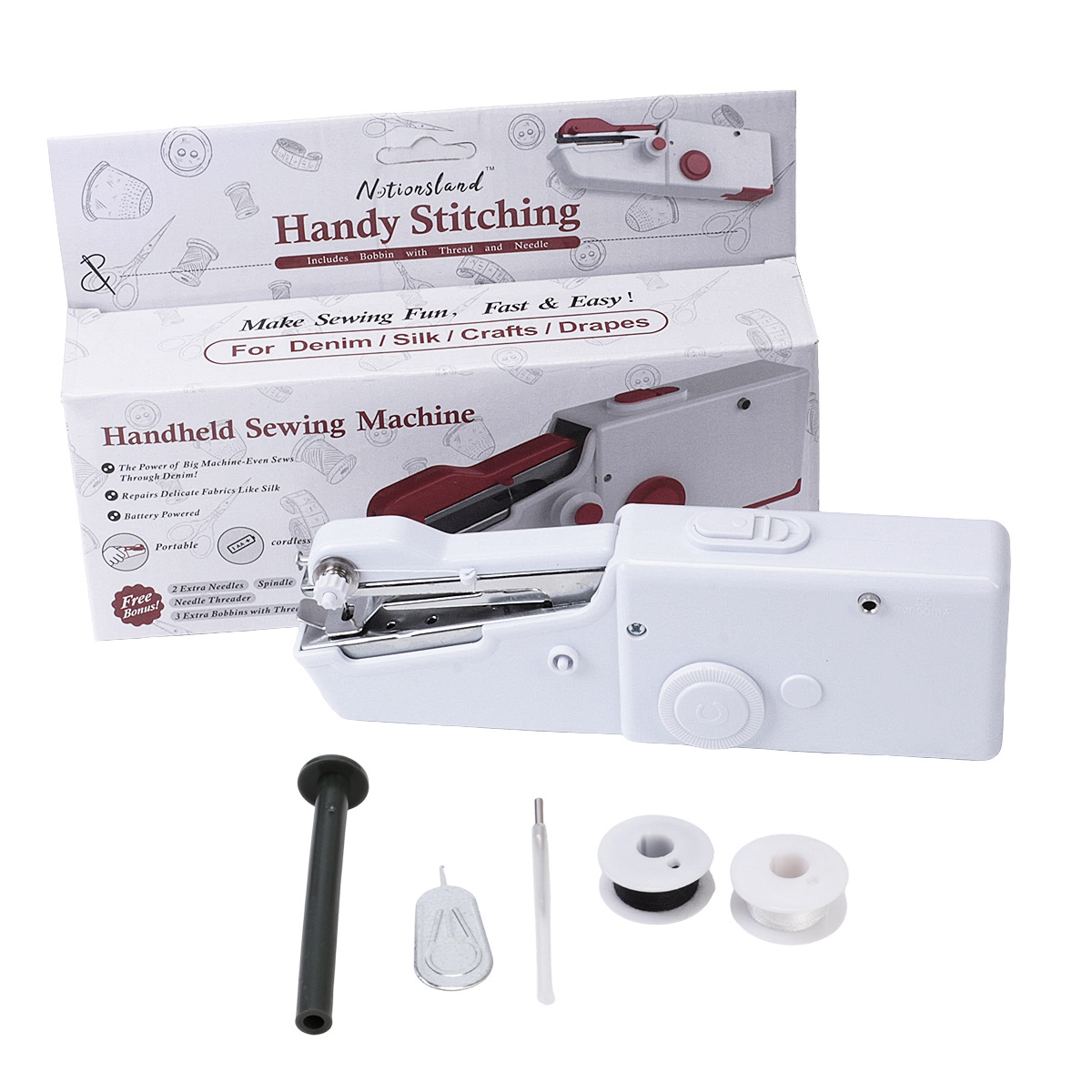 Máquina de coser eléctrica doméstica portátil USB conectable máquina de coser mini máquina de coser portátil pequeña