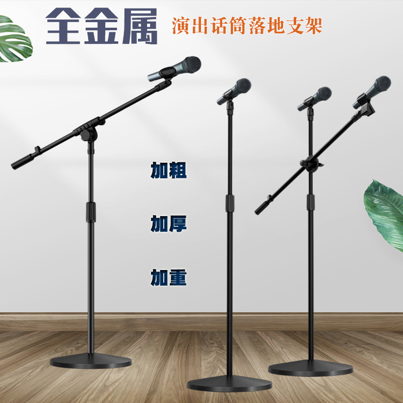 Extendable Microphone Stand for Karaoke, Stage Performances, Conferences, Floor-Standing Microphone Stand, Audio Extension