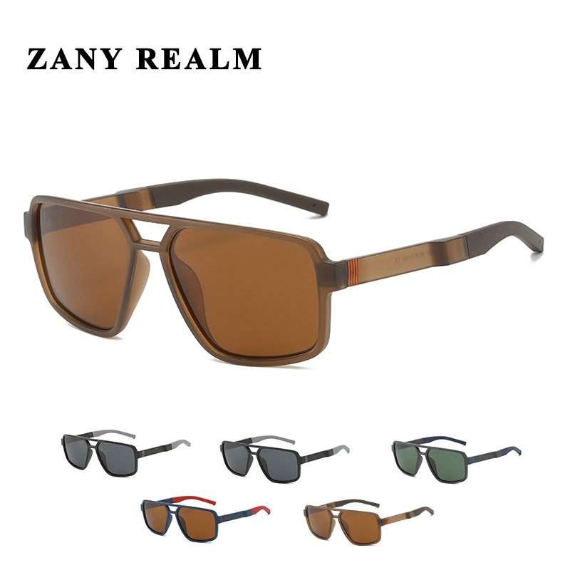 Nueva transfronteriza de doble haz casual hombres gafas de sol polarizadas gafas de sol retro de conducción gafas de sol retro europeos y americanos 20237