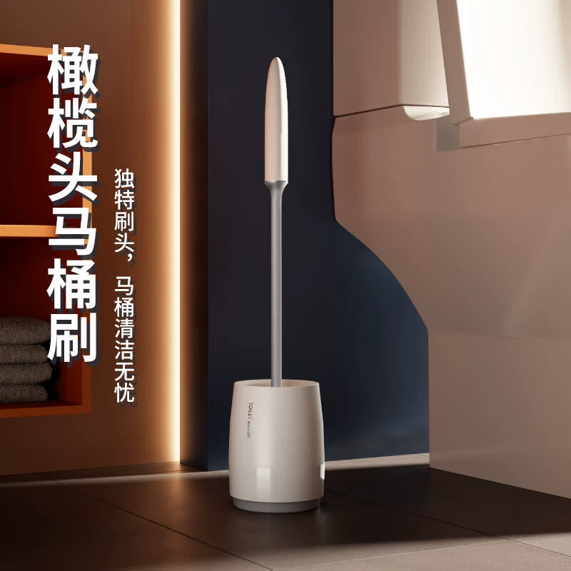 Силиконовая щетка для унитаза, щетка с оливковым шариком, бытовой набор щеток для унитаза для ванной комнаты, щетка для чистки из мягкой резины с длинной ручкой