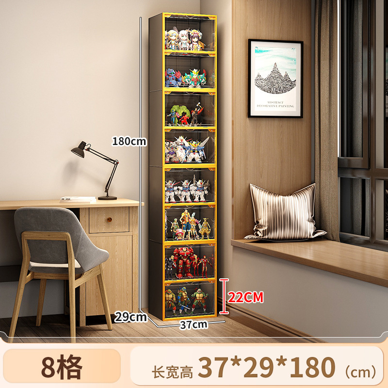 手办展示柜适用儿童玩具积木收纳置物架盲盒家用拼装陈列柜子|undefined