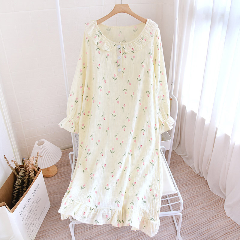 LJベージュチューリップ-クレープ長袖ホルターネックスカート