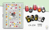 Nail stickers, ultra thin adhesive fake nails, cartoon starry sky, with embroidery, flowered, 3D