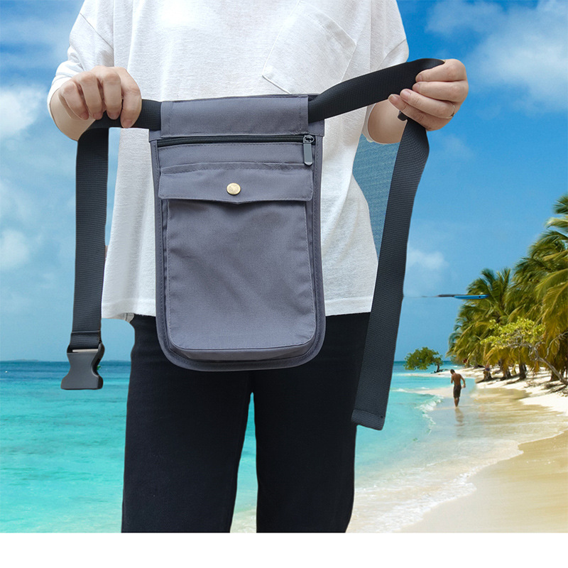 다크 그레이-중산 가방 플랩 지퍼-소형 가방 1개