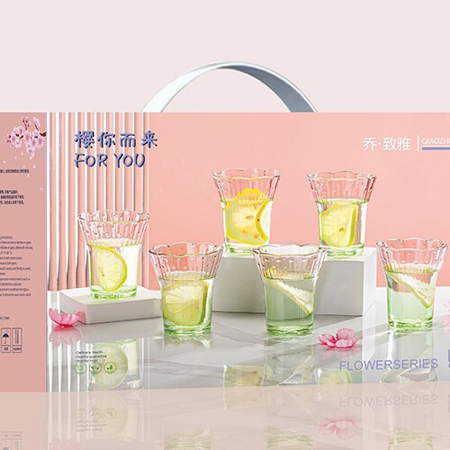 Water Cup Glass Business Gift Milk Coffee Cup Home Tea Cup Office Cup Female 2024 New Style