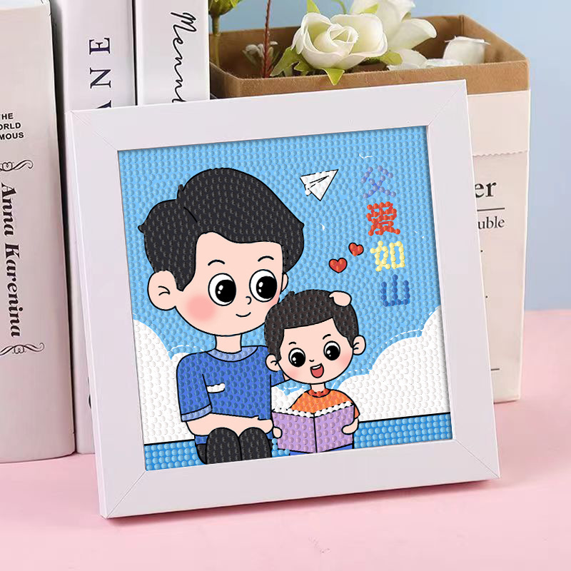 Diamante infantil DIY hecha a mano con material de marco paquete de dibujos animados Sanliou pegatinas de diamante regalo al por mayor pinturas de mampostería