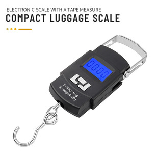 Cross-Border Supply of 50kg Large Ring Hand-Held Scale for Market Express Weighing, Pocket-Sized Commercial Battery-Powered Luggage Scale with Hook
