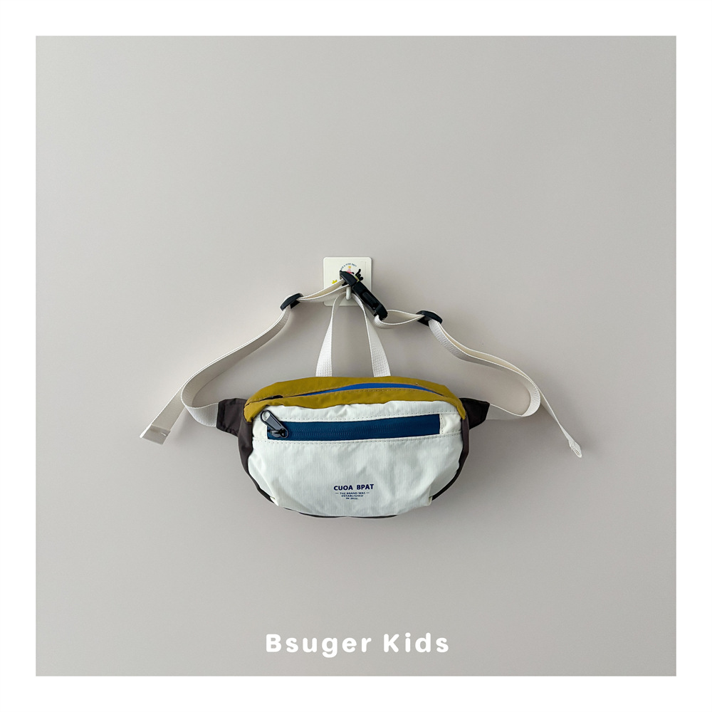 Trendy Korean-style fashion chest bag for boys and girls, lightweight travel crossbody bag for kids, casual sports children's waist bag