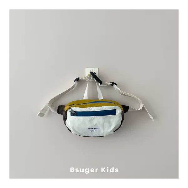 Trendy Korean-style fashion chest bag for boys and girls, lightweight travel crossbody bag for kids, casual sports children's waist bag