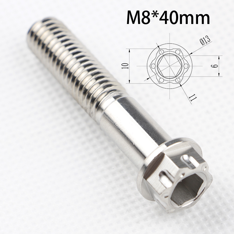 M8 tornillo hexagonal interno y externo 304 acero inoxidable quemado tapa de brida azul tornillo de oro fijación modificado motor eléctrico CNC Seiko