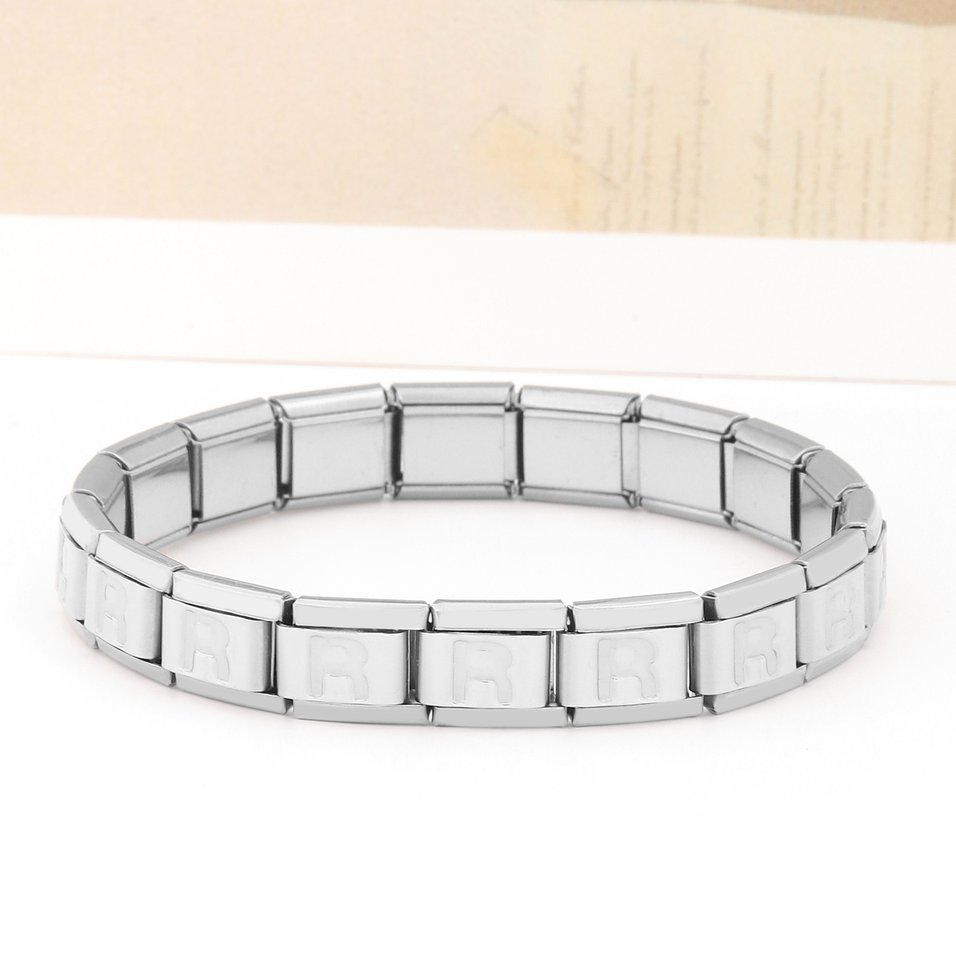 Stainless Steel IG Style Letter Polishing Bracelets display picture 6