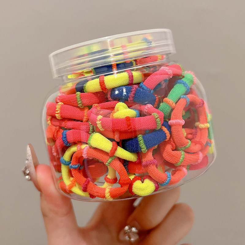 Anillo para el cabello de los niños, banda de goma de alta elasticidad, cabello trenzado, no daña el cabello, cuerda para atar al bebé, red neta 2025 nueva funda de cuero de cuerda para el cabello