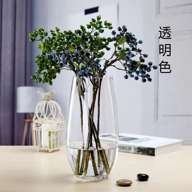 Wholesale colored glass vase shell transparent vase transparent height cm vase living room home decoration