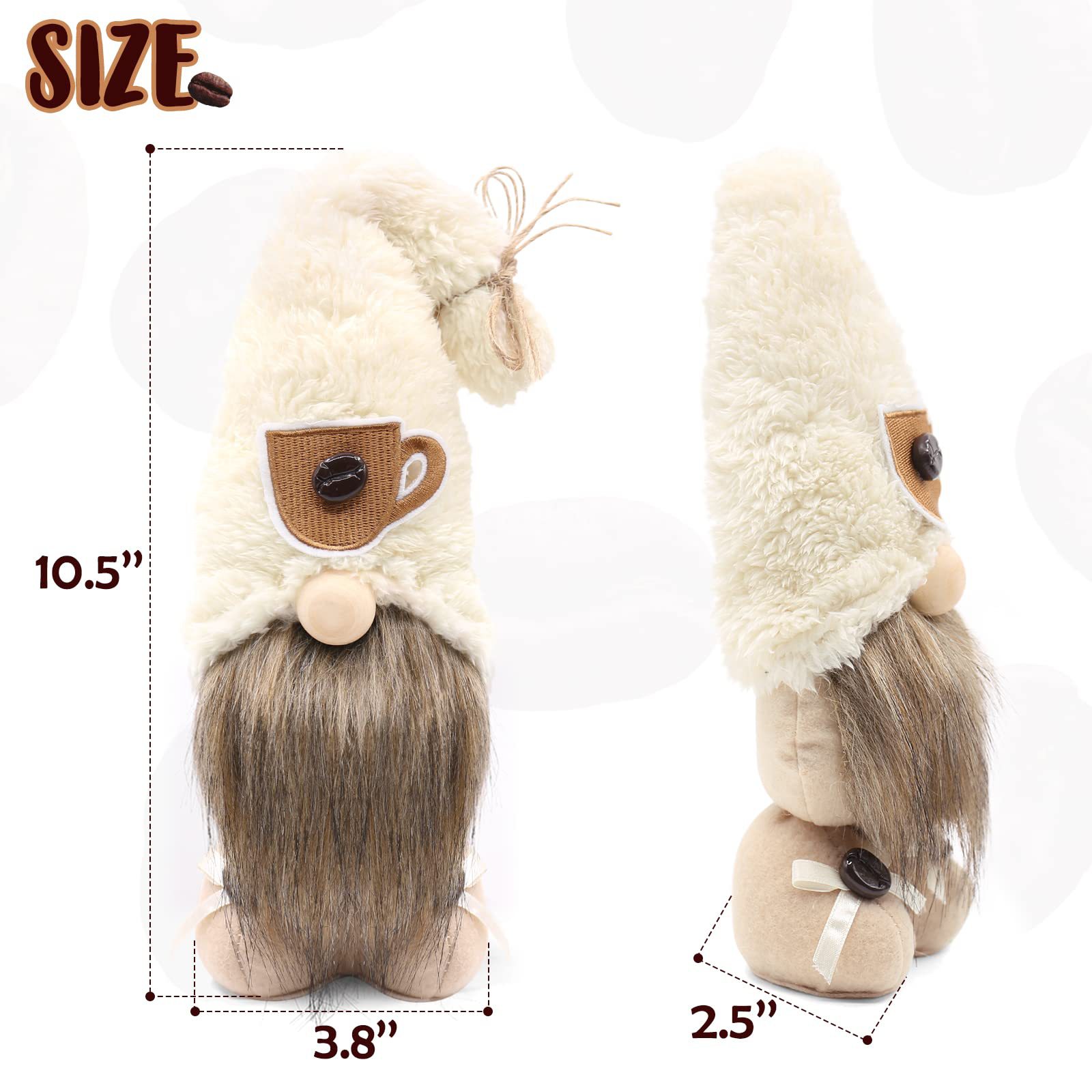 Transfronterizo nuevo café Festival Rudolf cara sin cara muñeca decoración creativa café pie muñeca ventana Decoración