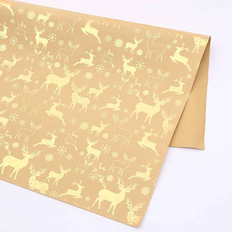 Christmas Fashion Christmas Tree Snowflake Elk Kraft Paper Festival Gift Wrapping Supplies display picture 3