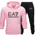 Pink + black pants + black label