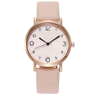 Aliexpress Cross-Border New Korean Style Fashionable Simple Belt Watch Women's Casual Student Quartz Ladies Watch Manufacturer