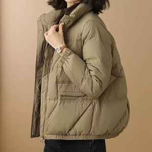 Cotton-padded jacket Women's Short 2024 New Korean-style Loose Western-style Cotton-padded Coat Hooded Short Bread Coat Trendy Cotton-padded Coat