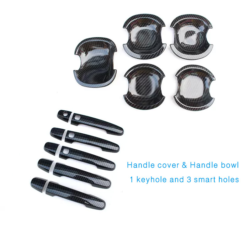 Special for 2009-2012 Toyota RAV4 outer handle door handle abs electroplating carbon fiber pattern appearance accessories