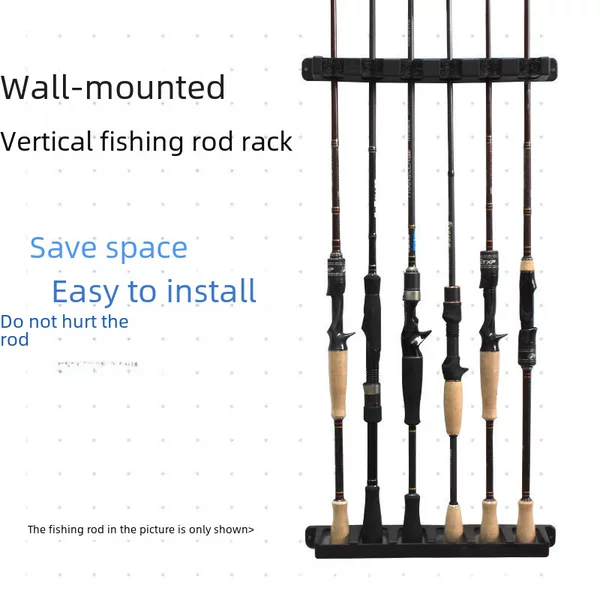 Fishing Rod Display Rack Wall-Mounted Bracket Storage Rack Plastic Fishing Rod Collection Rack Fishing Gear Accessories Rack Foldableable