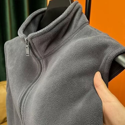 Men's Fleece Vest, Casual Men's Back Vest, Kanjian Style, Spring and Autumn Fleece Warm Jacket, Japanese Style