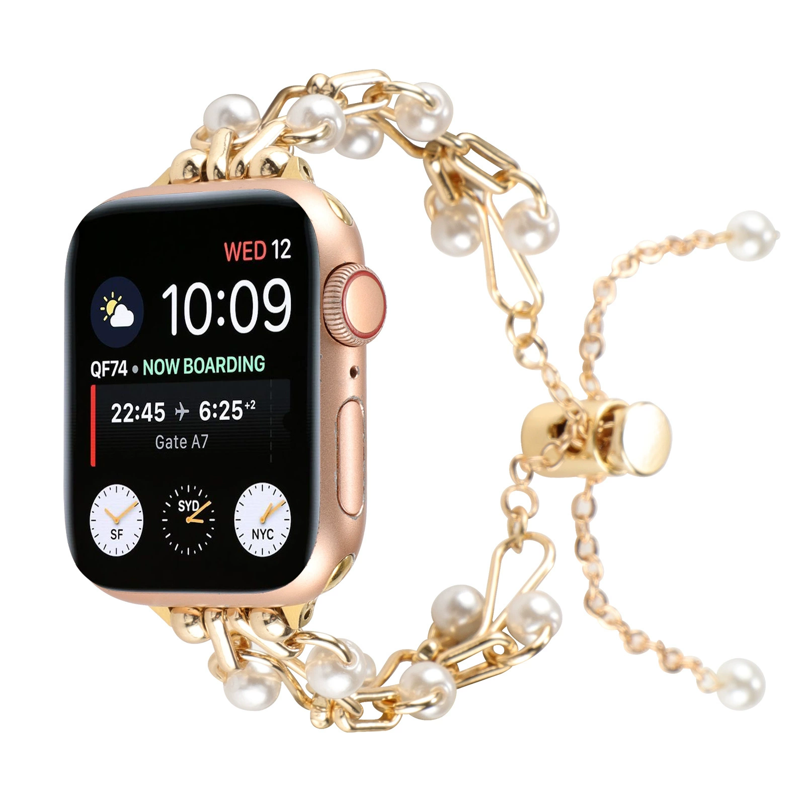 Подходящий для Apple Watch Love Pearl Surround Spring Buckle ремешок iWatch10/987SE стильный металлический ремешок