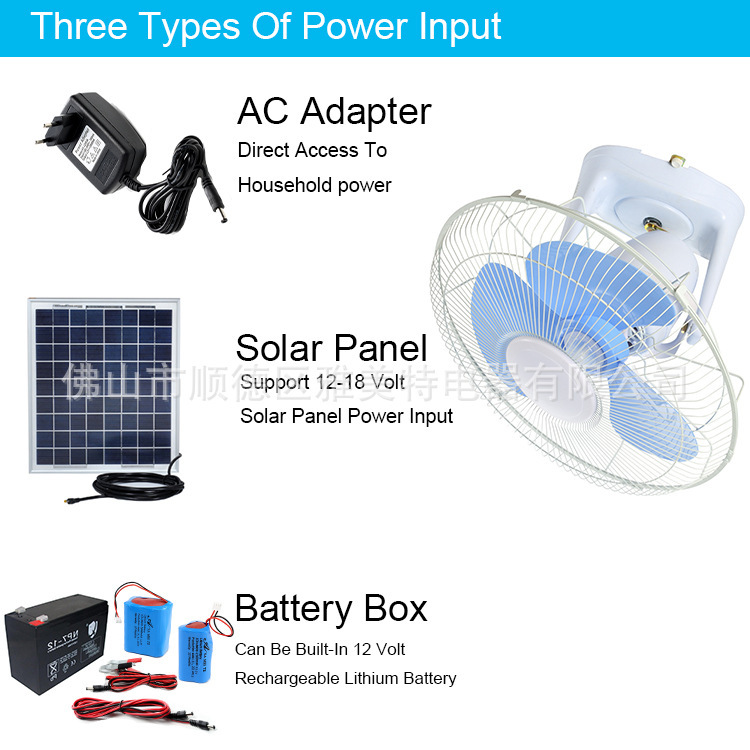 Manufacturer Supplies 12V 16inch Solar Ceiling Fan with Speed Regulator Ac and Dc Dual-Use Track Roof Fan Manufacturer Supplies 12V 16inch Solar Ceiling Fan with Speed Regulator Ac and Dc Dual-Use Track Roof Fan