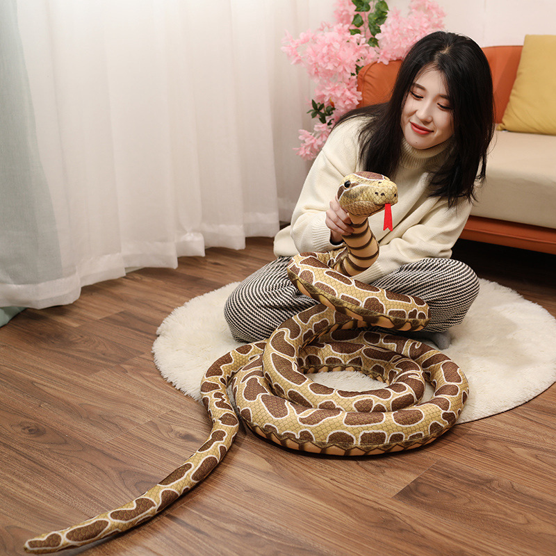 Simulación de juguetes de peluche serpiente falsa serpiente pequeña serpiente verde props mascotas parodia niños niños grandes muñecas pitón dorada