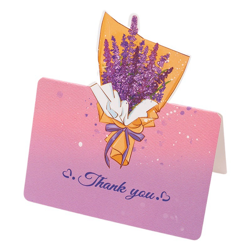 Трехмерный букет цветов креативная поздравительная открытка Цветочный магазин благословение на день рождения минималистское сообщение