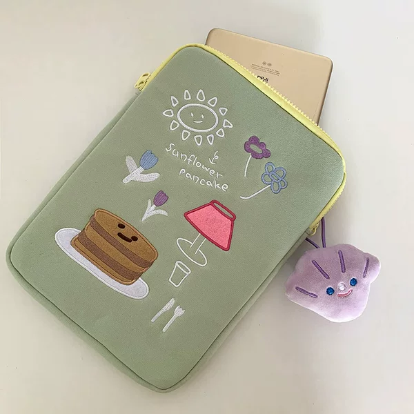 South Korea Mazzzzy Tablet 11inch /13/ 15inch Notebook Liner Bag Computer Bag Heart Cake Ins Portable